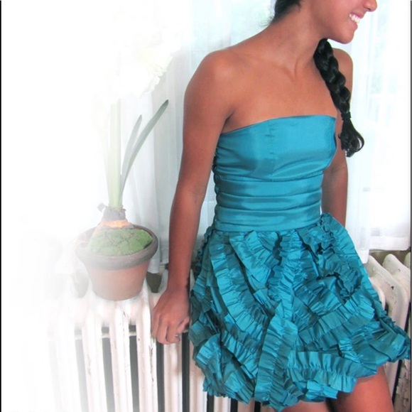 STELLA M’LIA~DarkBLU STRAPLESS TAFFETA PARTY DRESS - Picture 16 of 16